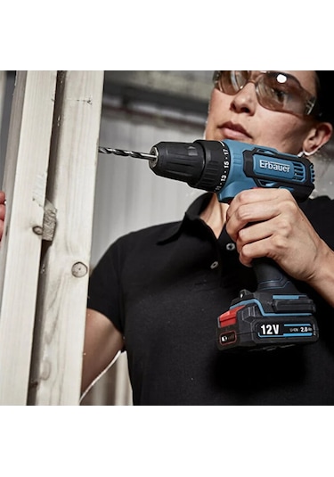 Erbauer EDD12-Li-2 Çift Akülü Matkap 12V