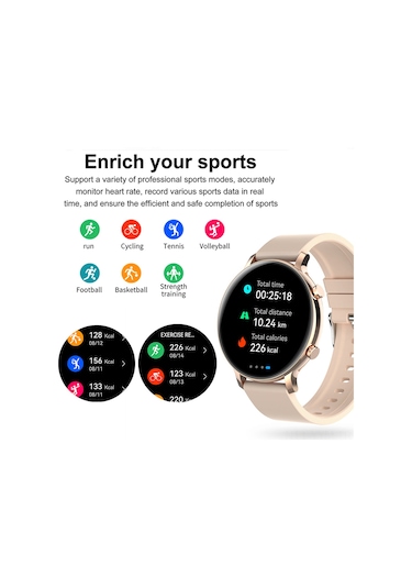 Geeksen 1.28 İnç Ips Ekranlı Akıllı Saat - Ip67 Su Geçirmez, Spor Modları, Uyku İzleme, Müzik Kontrol, İos/android Uyumlu, Pembe Kasa, Gül Altın Milan Ve Pembe Silikon Kordon Geeksen 1.28 İnç Ips Ekranlı Akıllı Saat - Ip67 Su Geçirmez, Spor Modları, Uyku İzleme, Müzik Kontrol, İos/android Uyumlu, Pembe Kasa, Gül Altın Milan Ve Pembe Silikon Kordon