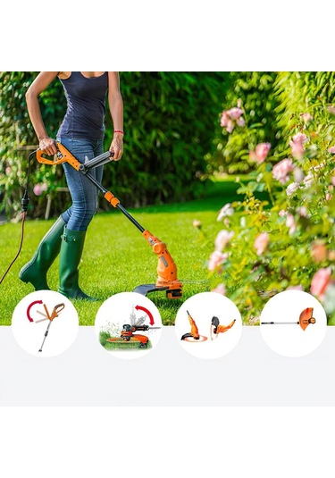 Worx Wg119e 550watt 30cm Elektrikli Teleskobik Saplı Misinalı Çim Ve Kenar Kesme