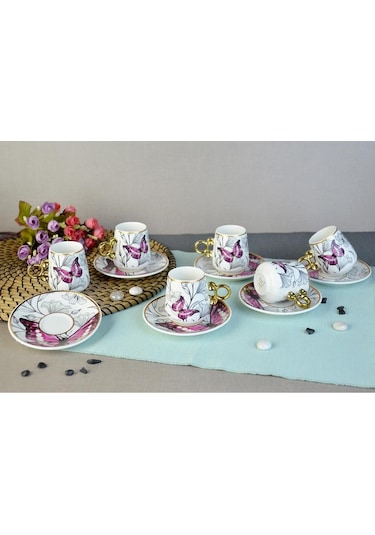 Floral Porselen Kahve Fincanı -82454 Diğer