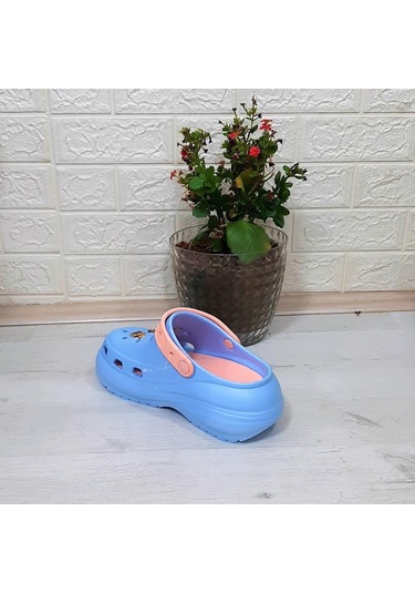 Sonimix 16001 Bebemavisi-pudra Kalın Tabanlı Taşlı Kadın Terlik 001