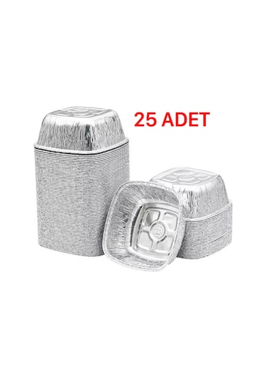 Alüminyum Aşure Tatlı Kasesi Sütlaç Kabı 25 Adet