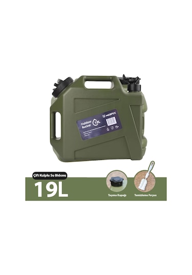 Madfox Galon Air Pe Musluklu Su Bidonu 19 Litre Green