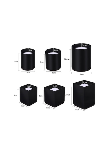 Sones 2 Adet/takım Mobilya Karbon Çelik Sarmal Yükseltici Ayak Pedi, Stil: Yuvarlak 6x5cm Siyah