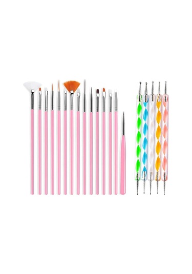 5/20 Adet Tırnak Resim Fırçaları Seti Profesyonel Tırnak Malzemeleri Akrilik Uv Jel Çizim Süsleyen Manikür Tasarım Araçları Aksesuar Ordu Yeşil