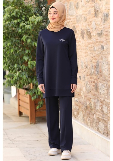 Cemre Tesettür Takım Lacivert Lacivert