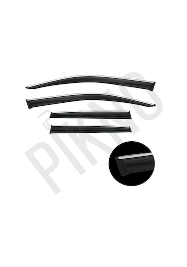 Honda Civic Fc5 2016-2022 Arası Kromlu Cam Rüzgarlığı 4'lü Set A+ Plus