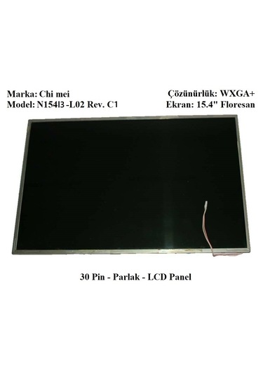 Chı Meı N154l3-l02 Rev. C1 15.4" 30 Pin Notebook Ekran Mat Panel