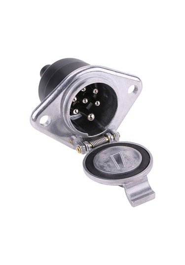 Springsun 24v Ticari Araçlar İçin 7 Lü Metal Gövdeli Güç Soketi - Fren, Sinyal Ve Bulb Lambaları İçin Güvenli Bağlantı