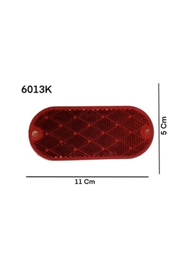Kırmızı Vidalı & Yapıştırma  Oval Reflektör Made In Usa