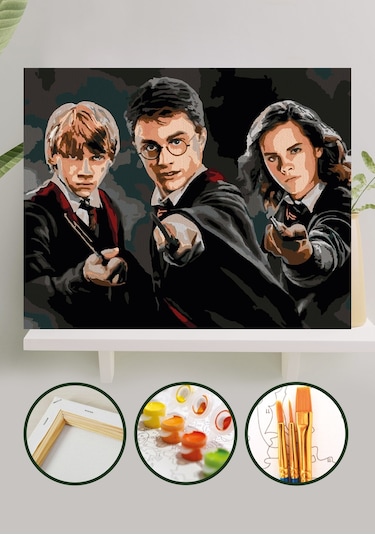 Sayılarla Boyama Tuval Seti 40x50 Cm - Harry Potter