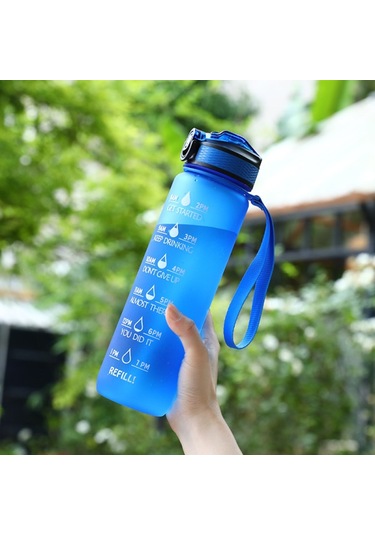 Su Şişesi Spor İçme Bardağı Plastik Su Bardağı 1000ml - Doğrudan Satış Mavi Ve Pembe Çok Renkli