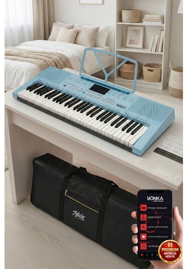 Ps-2300bl 61 Tuşlu Org Seti Mavi Kaliteli Başlangıç İçin Uygun