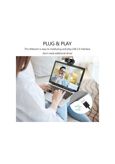 Novahub 1080p Usb Web Kamerası, Mikrofonlu Dizüstü Bilgisayar Kamerası, Oyun/görüntülü Arama/kayıt/konferans İçin