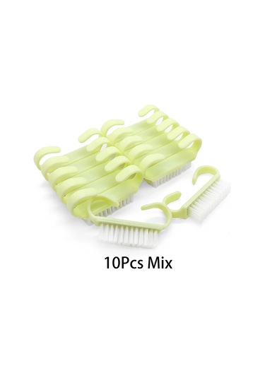 10/20/50/100 Adet Kolu Kavrama Tırnak Fırçası Tırnak Fırçalama Temizleme Tırnak Fırçaları Temizleyici Tırnak Scrubber Toplu Erkekler Kadınlar İçin Jearlyu Turuncu