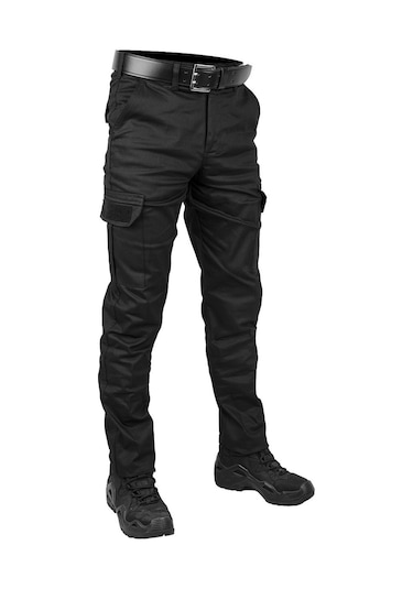 Siyah Likralı outdoor gabardin Kargo Pantolon