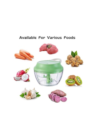 Manuel Sarımsak Doğrayıcı Soğan Öğütücü, Taşınabilir Hızlı Kesici Mini Çekme İpli Gıda İşlemcisi Sebzeler, Meyveler, Domates, Zencefil, Fındıklar İçin Kıyma Makinesi Siyah
