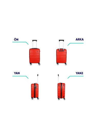 Vegmann Delphin Kırmızı Kabin Boy Valiz Kırmızı