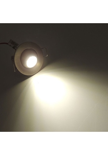 Manda Gözü Saten Krom Sıva Altı Spot Cob Led Armatür 3W Krom