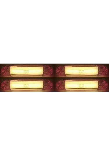 4 Adet Kalın Neon Led Lamba Turuncu 12-24 Volt