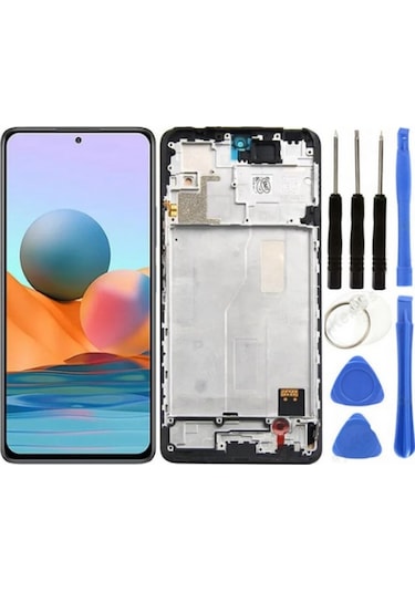Xiaomi Redmi Note 10 Pro Uyumlu Çıtalı Servis Lcd Ekran Dokunmatik + Tamir Seti