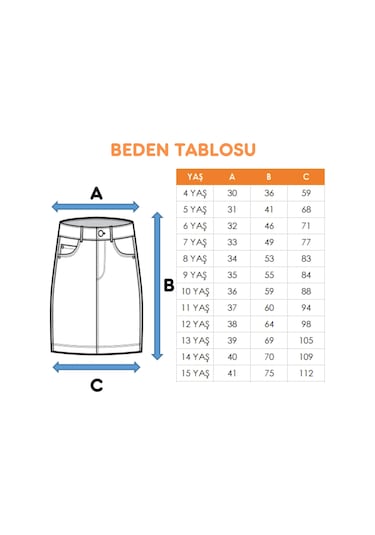 Kız Çocuk Kloş Keten Etek 2951 Beyaz
