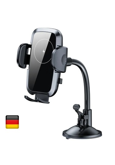 Kablosuz Şarjlı Vantuzlu Araç İçi Telefon Tutucu 15w -vakumlu