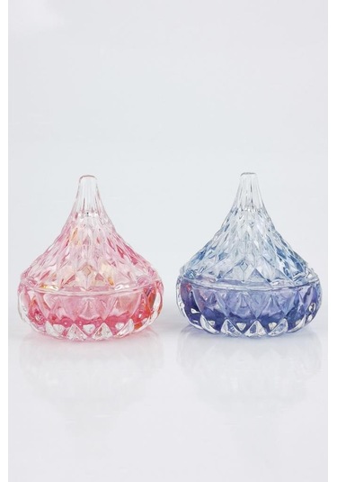 Lüsterli Mini Kubbe Cam Lokumluk & Şekerlik 2'li