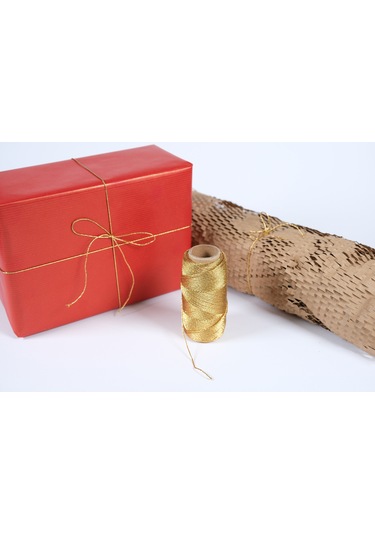 Altın Renkli Dekoratif İp - 100 M, Hediye Paketleme, Süsleme Ve El İşi Malzemesi, Dıy İpi