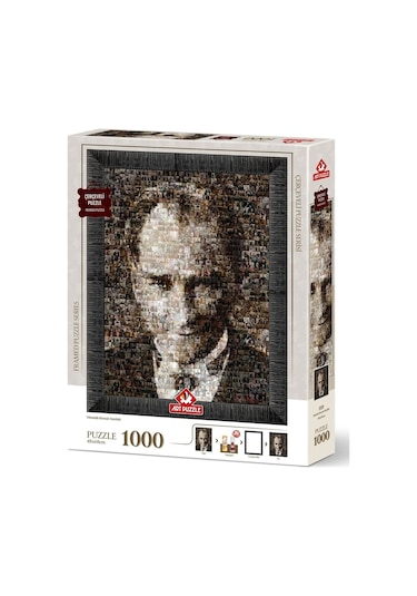 Mustafa Kemal Atatürk Kolaj Puzzle 1000 Parça Çerçeveli Puzzle