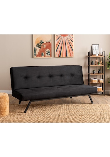 Pafu Zola Üçlü Yataklı Koltuk - Soho Siyah Siyah