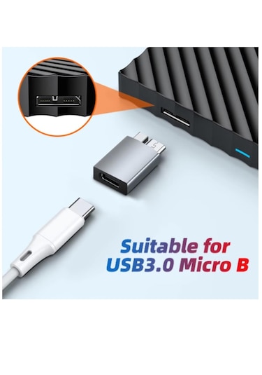 Type C To Micro B Usb Çevirici Dönüştürücü Adaptör Bağlantı Apara