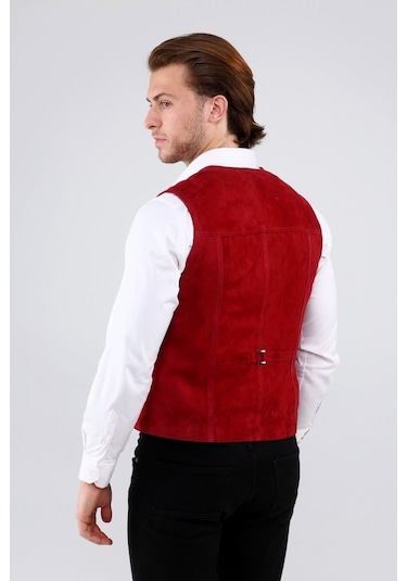 Erkek Hakiki Deri Süet Yelek (545089538)