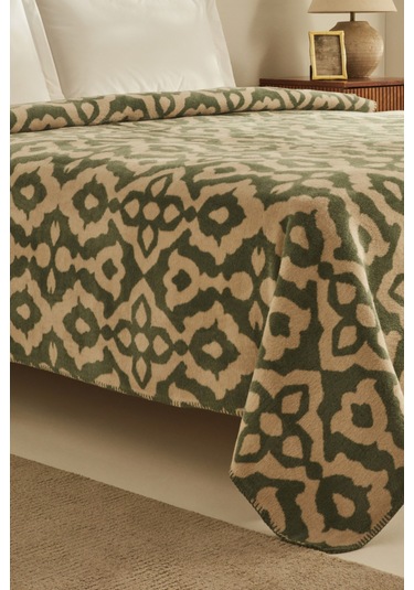 Karaca Home Rina Çift Kişilik Pamuklu Battaniye Yeşil