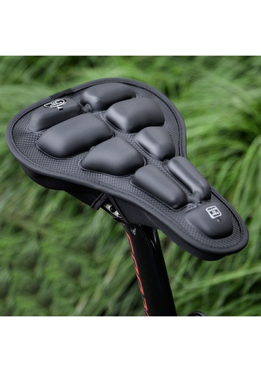 Yunboo Gewage Bisiklet Sele Kılıfı - Su Geçirmez, Konforlu Ve Şok Emici Siyah Sürüş Yastığı Siyah
