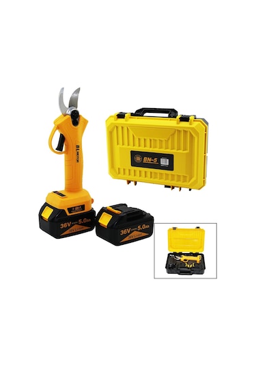 Cordless Shear Yellow Bn-5 Hs-155 Şarjlı Bağ Makası 2 Batarya