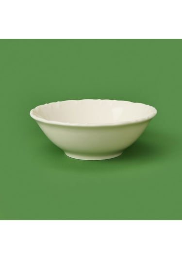 Tulu Porselen Liana Çorba Kasesi - Krem - 14 Cm Krem