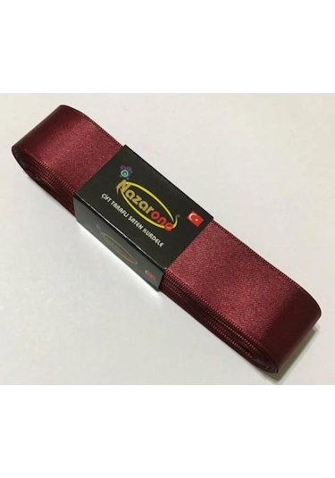Nazarone Saten Kurdele 3cm/10metre Bordo