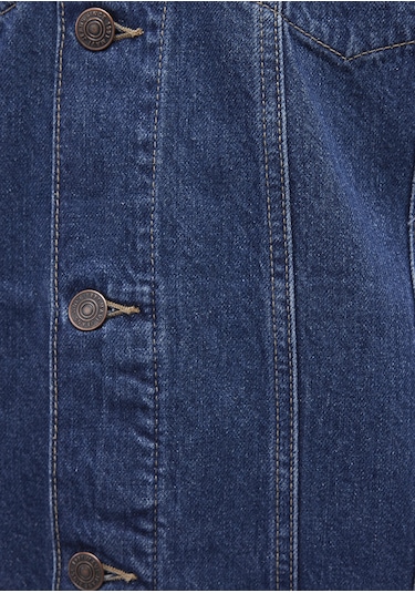 Mavi - Drake 90'lar Puslu Koyu Mavi Jean Ceket 010143-87939 Lacivert