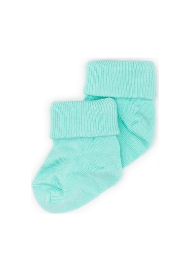 Novibaby 2'li Bambu Bebek Çorap I Sea Green I 0 6 Ay I Mint Yenidoğan Bebek Çorabı Çok Renkli