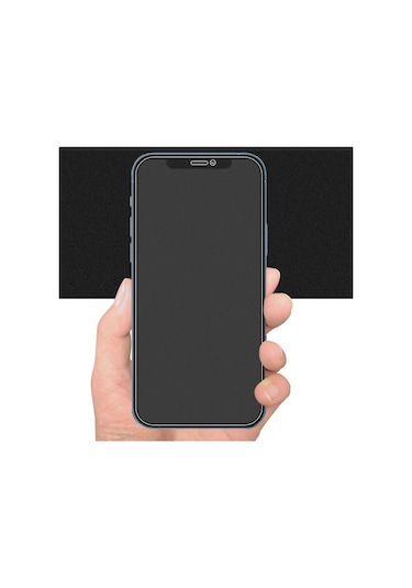İphone Uyumlu 13 Mini Full Mat Ekran Koruyucu Siyah
