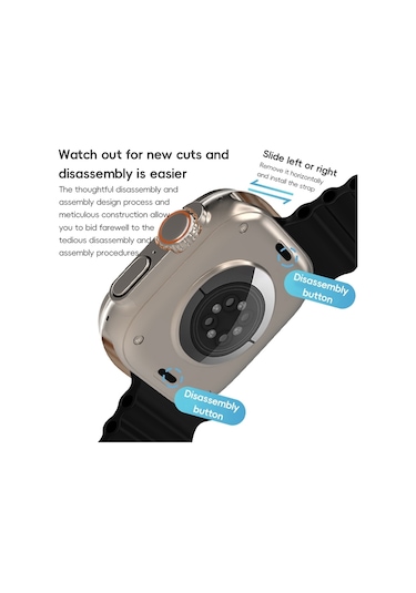 iOs Watch Uyumlu 42mm Zga Ocean Silikon Saat Bandı İçin Siyah