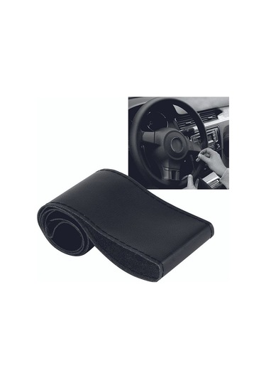 Direksiyon Kılıfı Düz Deri Dikişli Iğne Siyah Dikiş Ipi Siyah