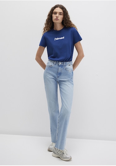 Mavi - Mavi Baskılı Lacivert Tişört 1612242-70722 Mavi