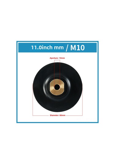 Youmex Esnek Lastik Uçlu Taş İşleme Fırçası - Evrensel Yapıştırıcı, M10 Delikli 3 İnç 8 Cm Otomatik Tutucu Disk, Köşe Freze İçin Uyumlu