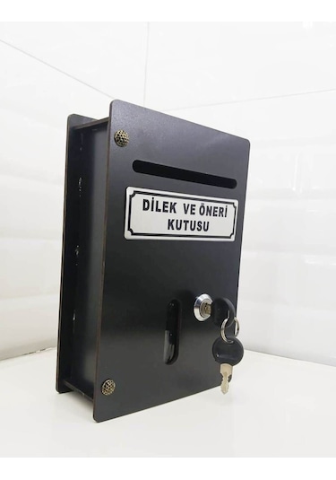 Siyah Küçük Boy Ahşap Dilek Ve Öneri Kutusu