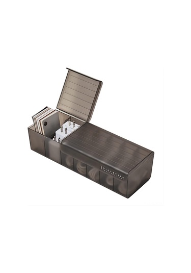 Yaozixa Siyah Kabloları Düzenleyici Kutusu - 7 Bölmeli Usb, Şarj Aleti, Kulaklık Ve Kabloları Sıralama, Masayı/çekmeceyi Temiz Tutma Çözümü