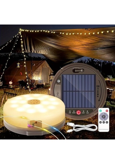 Willowhaven Outdoor Su Geceirmez Taşınabilir Katlanabilir String Işık Warm White 42ft 8 Aydınlatma Modu