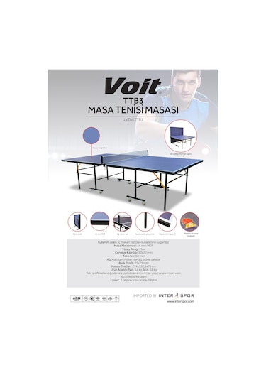 Voit Ttb3 Masa Tenisi Masası - 1vtakttb3