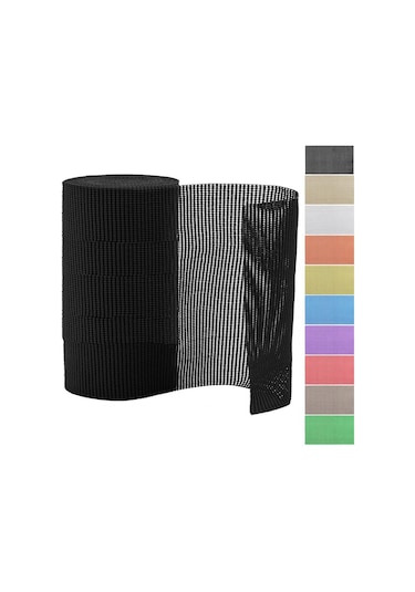 Folinda Pvc Ev Fantezi Matı - Kaymazsız, Kesilebilir, Dolap Ve Çekmece İçin - Siyah 2 Adet 30x150cm Siyah